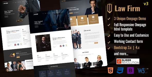 Responsive Law Firm Website Template