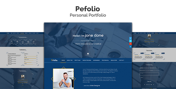 Pefolio - Landing Page HTML Template