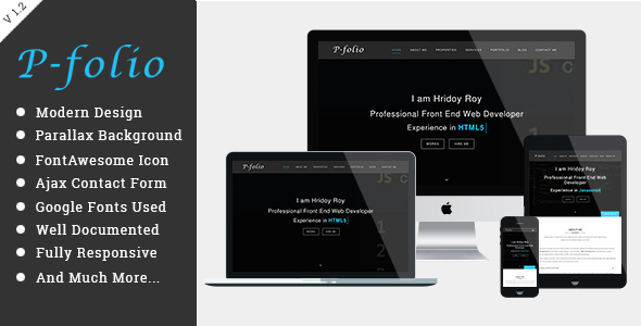 Pfolio - One Page Parallax Portfolio Template
