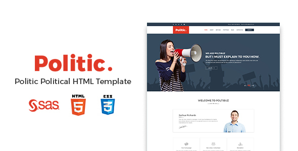 Politic - Political HTML Template using Bootstrap