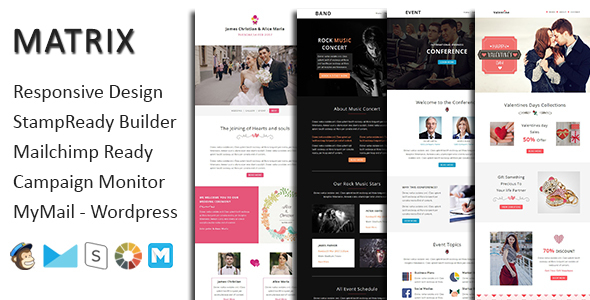 Matrix - Multipurpose Responsive Email Template + Stampready Builder