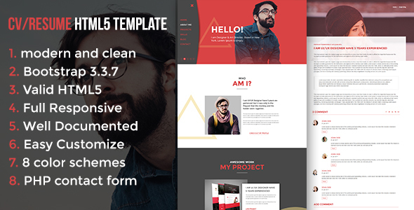 Modern CV / Resume HTML5 Template