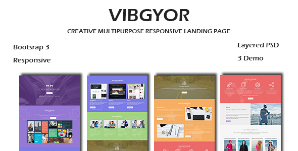 VIBGYOR - Creative Responsive HTML Landing Page