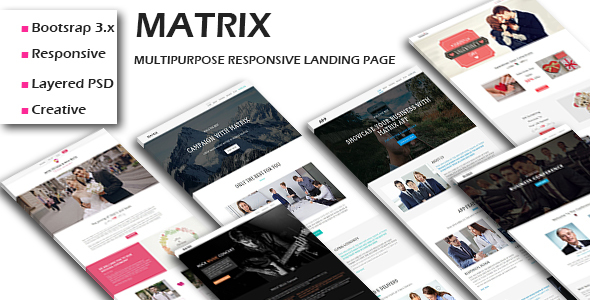 MATRIX - Multipurpose Responsive HTML Landing Pages
