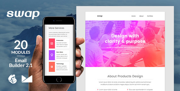 Swap Email Template + Online Emailbuilder 2.1