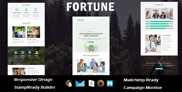 FORTUNE - Multipurpose Responsive Email Template + Stampready Builder