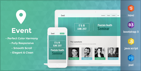 Event - HTML Landing Page Template