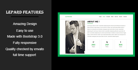 LEPARD-Personal/Portfolio HTML5 Template