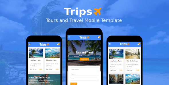 Trips - Tours and Travel Mobile Template