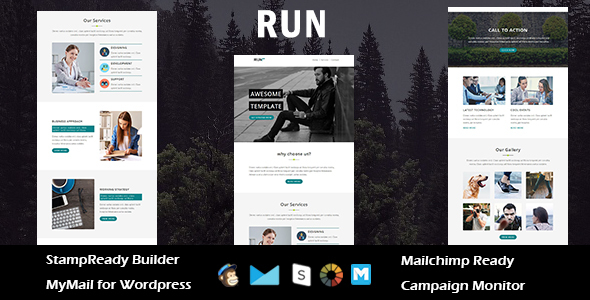 Run - Multipurpose Responsive Email Template with Stampready Builder Access