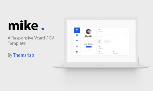 Mike - Responsive Personal Vcard, CV