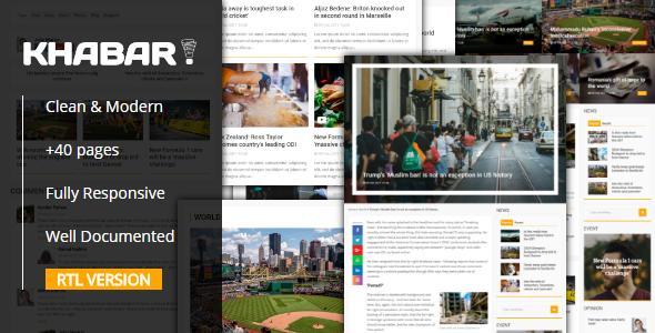 KHABAR - Responsive News Magazin Template