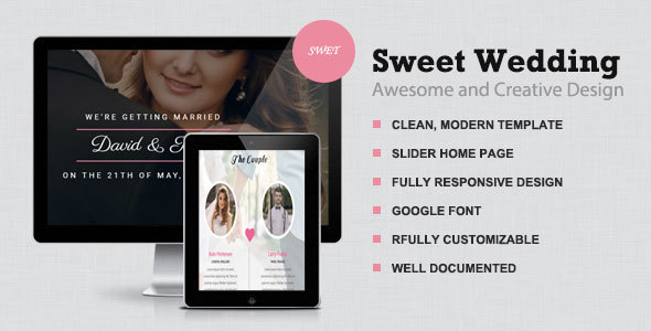 Sweet -  Responsive wedding Template