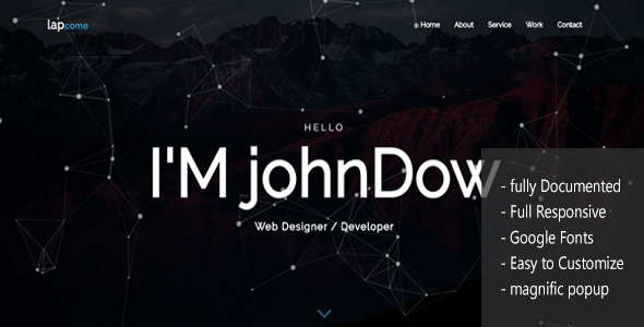 lapcome - Personal Portfolio Template