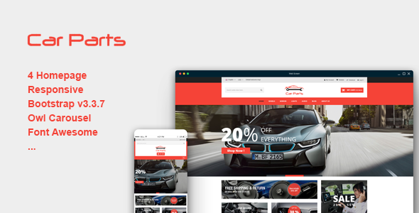 Carparts - Responsive eCommerce Template