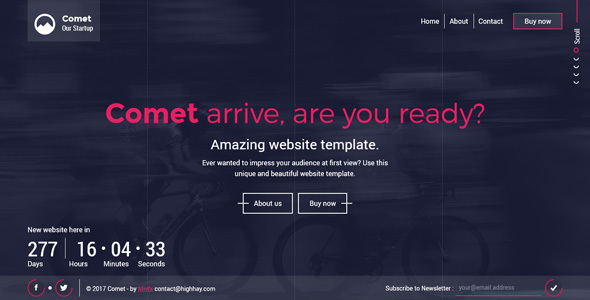 Comet - Beautiful Creative Template for Coming Soon Page