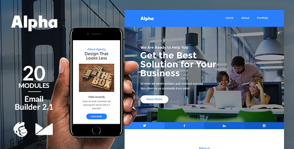 Alpha Email Template + Online Emailbuilder 2.1
