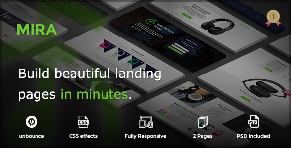 MIRA - Marketing Multipurpose Unbounce Landing Page
