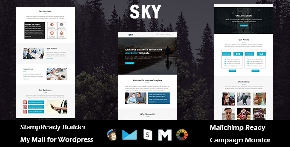 Sky - Multipurpose Responsive Email Template with Stampready Builder Access