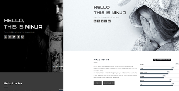 Rocks - One Page Personal Template