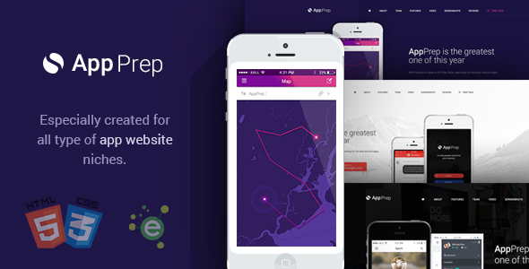 AppPrep - Creative App Landing Page HTML5 Template + RTL