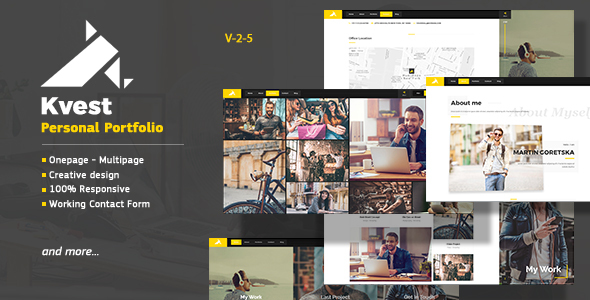 Kvest - Creative  Responsive Personal  Portfolio