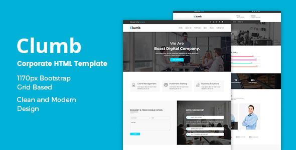 Clumb – Corporate Bootstrap Template