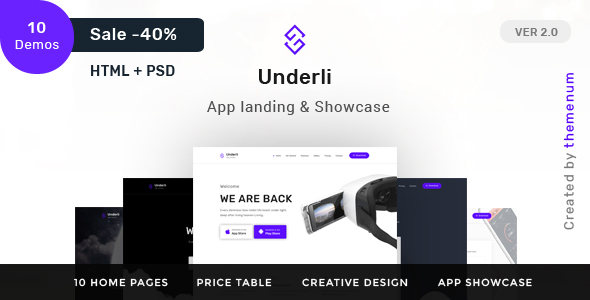App Landing Page - Themenum