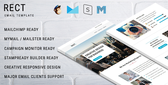 RECT - Multipurpose Responsive Email Template With Online StampReady Builder Access