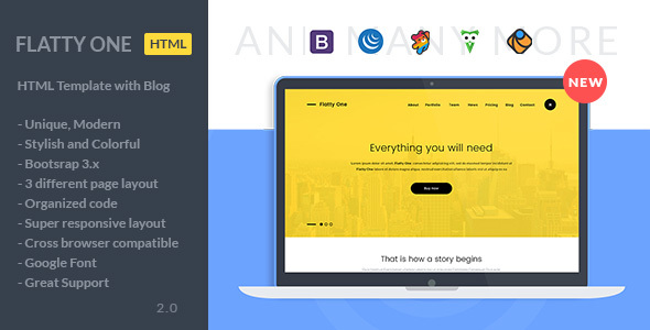 FlattyOne - One Page Portfolio HTML Template