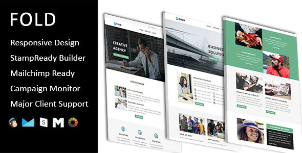 Fold - Email Template Multipurpose Responsive with Stampready Builder Access