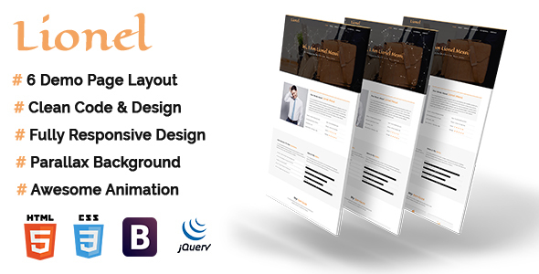 Lionel - Personal Portfolio HTML5 Template