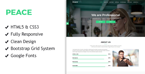 Peace - Multi Purpose Startup Landing Pages