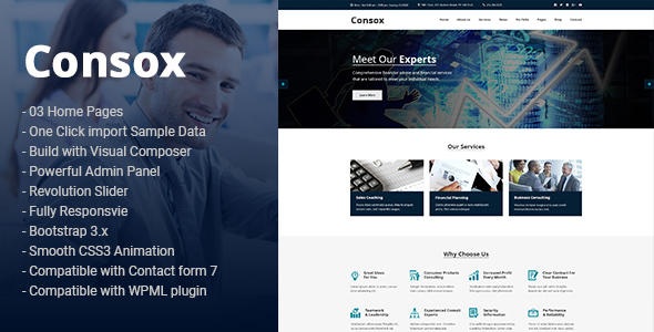 Consox - Professional and Consulting Services HTML5 Template
