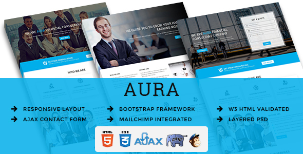 AURA - Multipurpose Responsive HTML Landing Pages