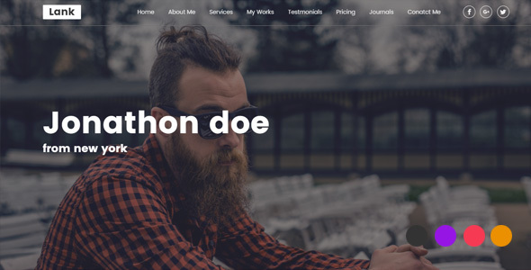 Lank – Creative Design Agency & Personal Portfolio HTML Template
