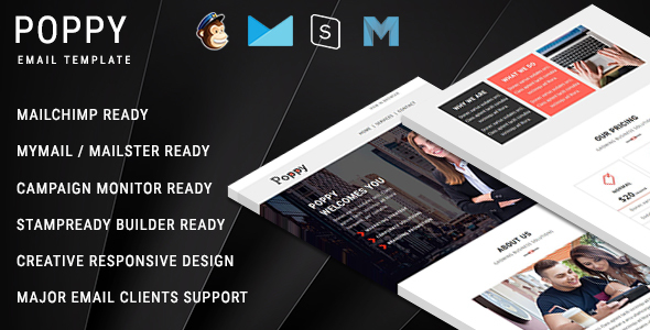 POPPY - Multipurpose Responsive Email Template With Online StampReady Builder Access