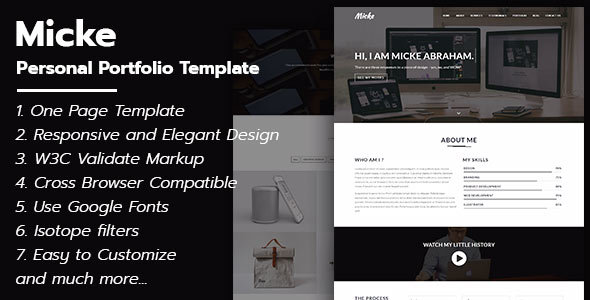 Micke - Personal Portfolio Template