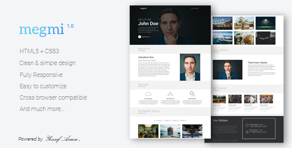 Megmi - Responsive Personal HTML Template
