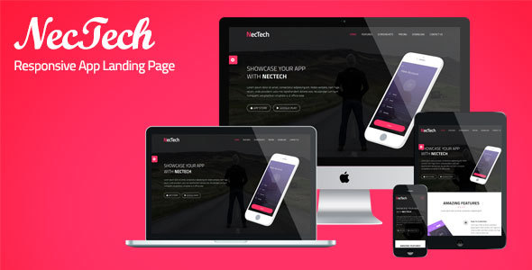 NecTech - Responsive App Landing Page