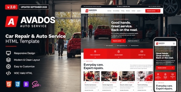 Avados - Car Repair HTML template