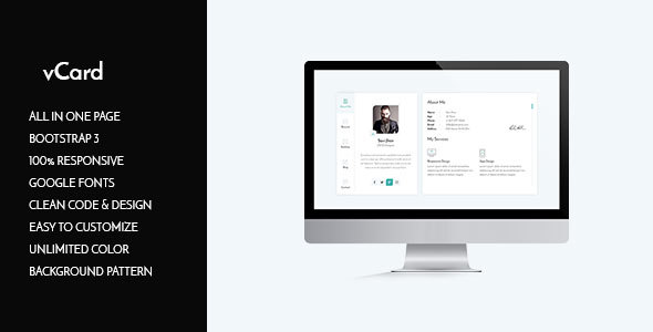 vCard HTML Template