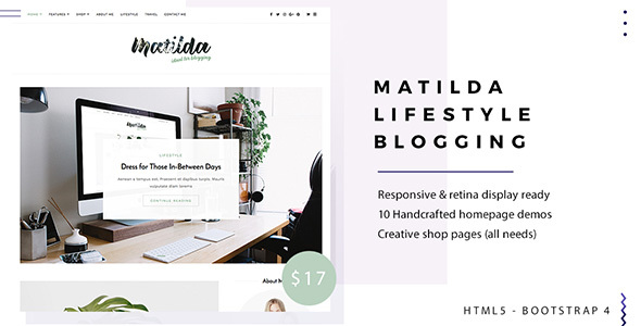 Matilda | Lifestyle Minimal Responsive HTML Blog Template
