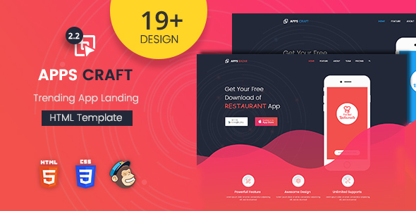 Apps Craft - App Landing Page