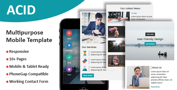 ACID - Multipurpose Responsive Mobile Template