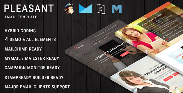 Pleasant - Business & Marketing Email Templates With Online Builder Access