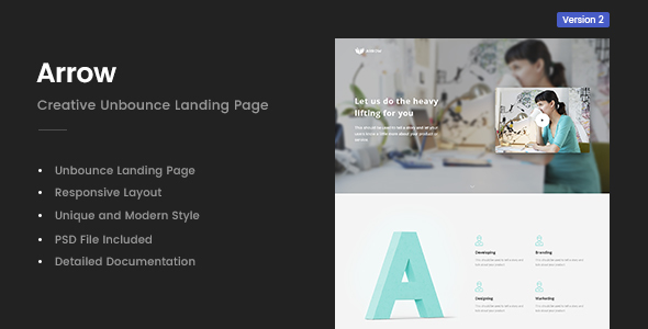 Arrow | Creative Unbounce Landing Page