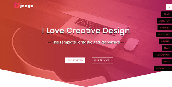 Django - One Page HTML5 Website Template
