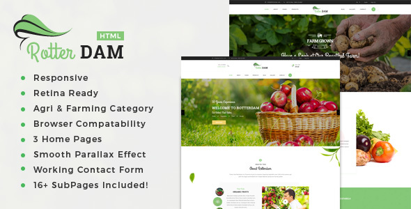 Rotterdam - Organic Food and Beauty Products HTML Template