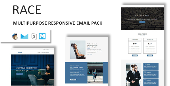 Race - Multipurpose Responsive Email Template With Stamp Ready Builder Access